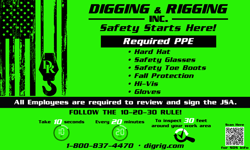 SafetyBanner-Website | Digging & Rigging, Inc.